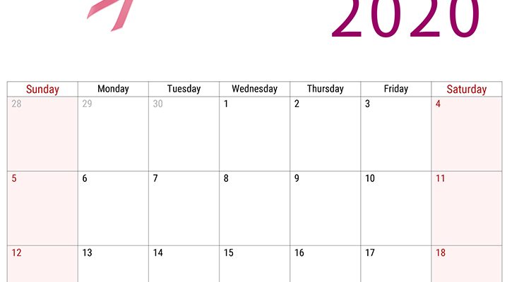 July 2020 calendar printable