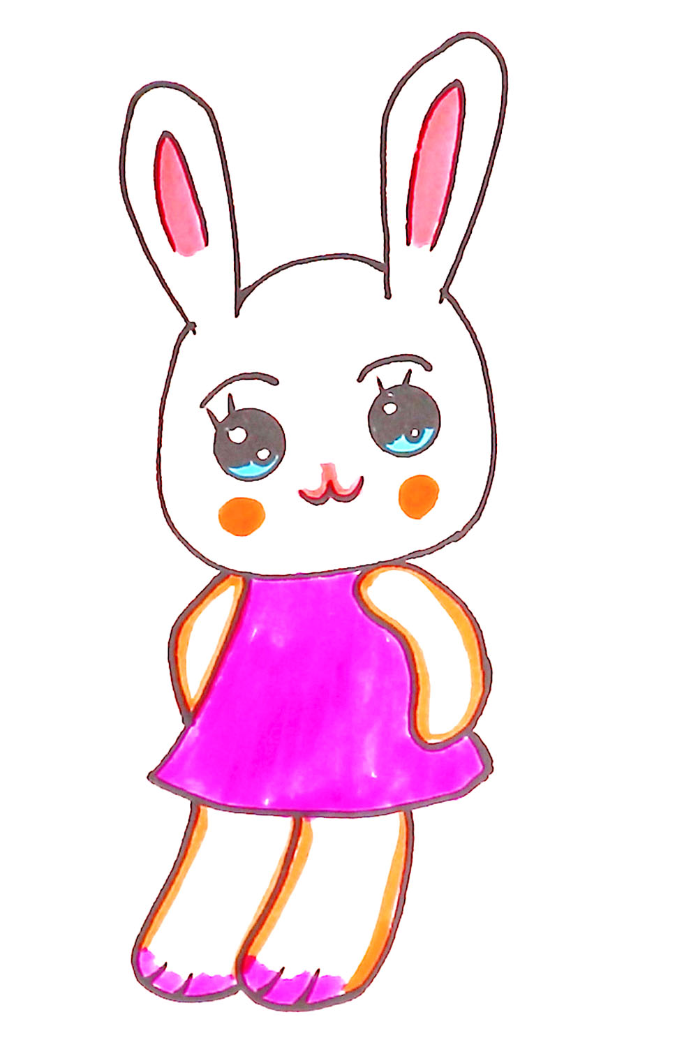 How to draw and color a rabbit