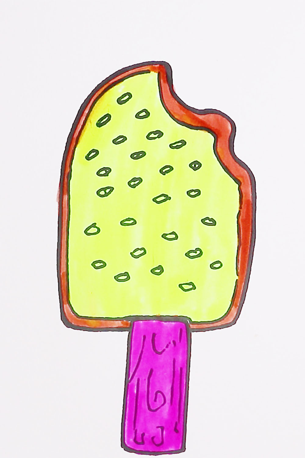 How to draw and color ice cream
