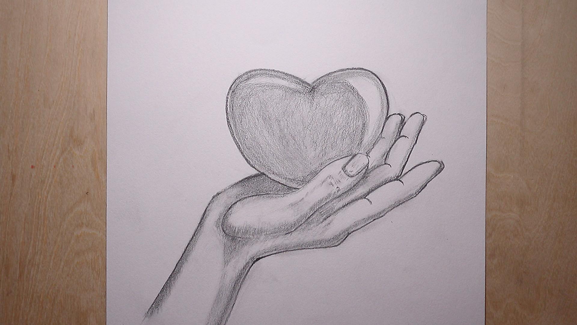  Draw Hand and Heart