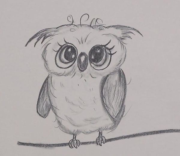 how to draw cute owl easy 