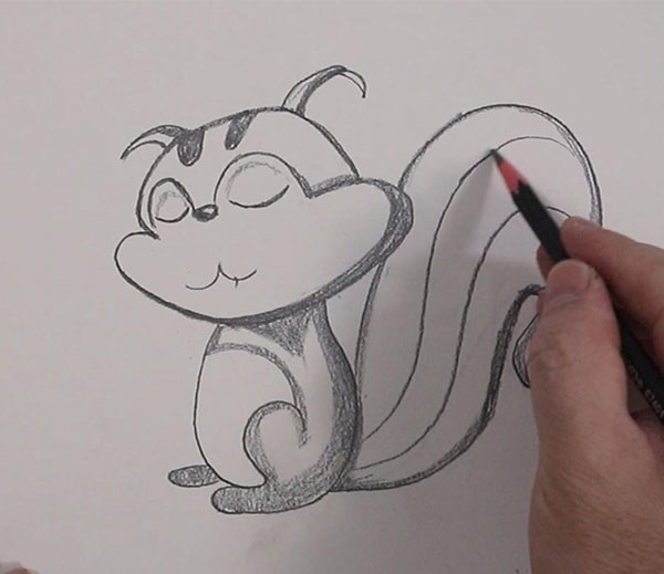 How To Draw A Cute Squirrel