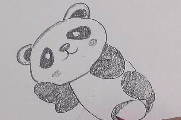 how to draw panda easy
