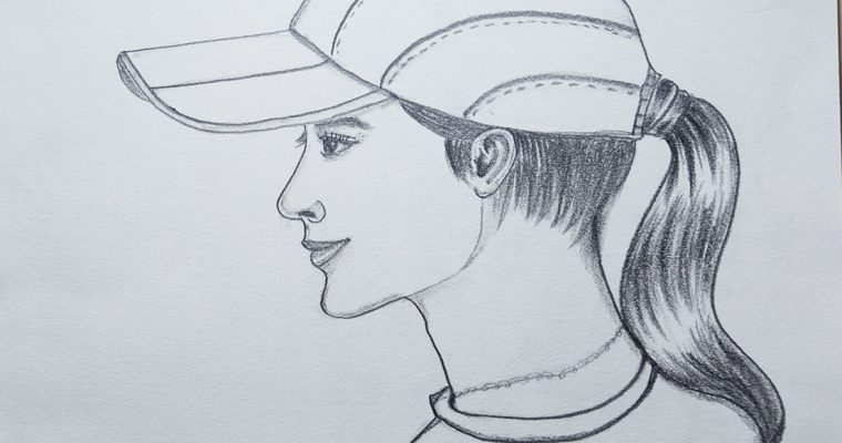 how to draw a girl with a hat easy