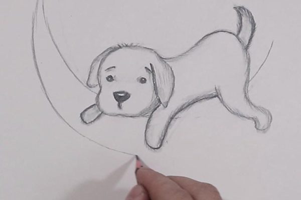 How To Draw A Puppy On The Moon