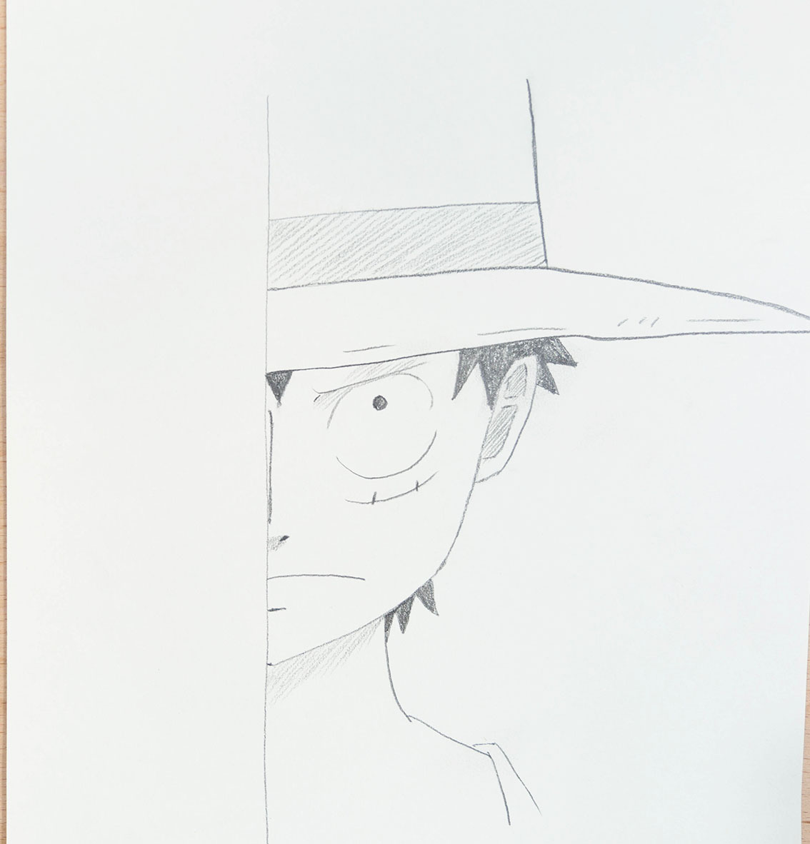 How To Draw Half Face Luffy Easy Step By Step