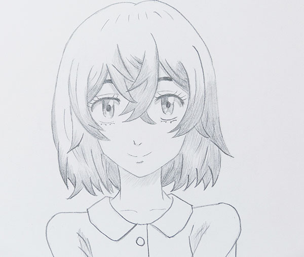 how to draw Hinata Tachibana easy