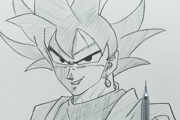 how to draw Goku Black