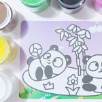 How to draw and color Pandas with Colored Sand