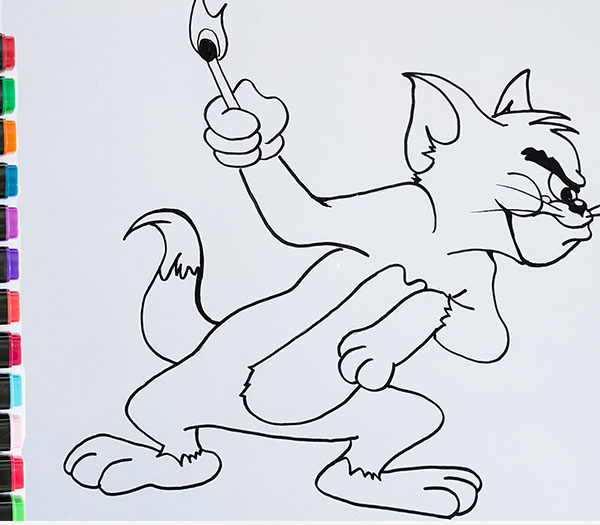 tom angry coloring pages