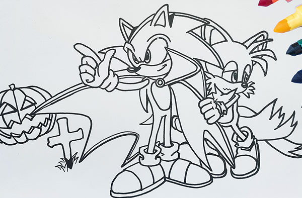 Sonic Halloween Coloring Pages