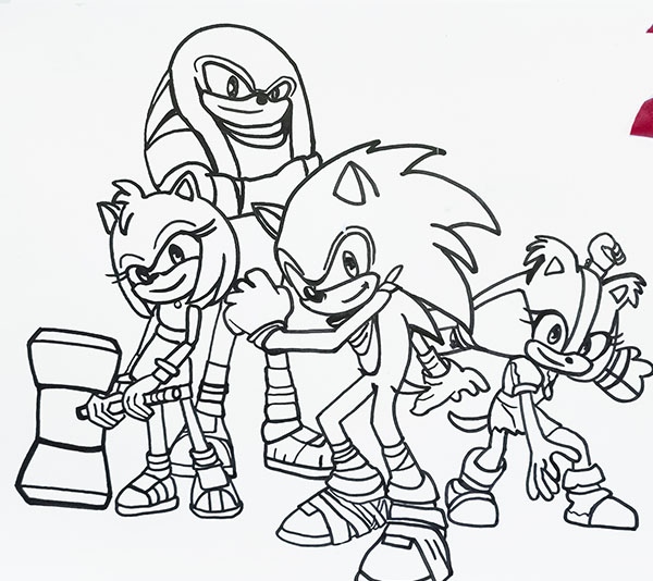 Sonic friends coloring pages