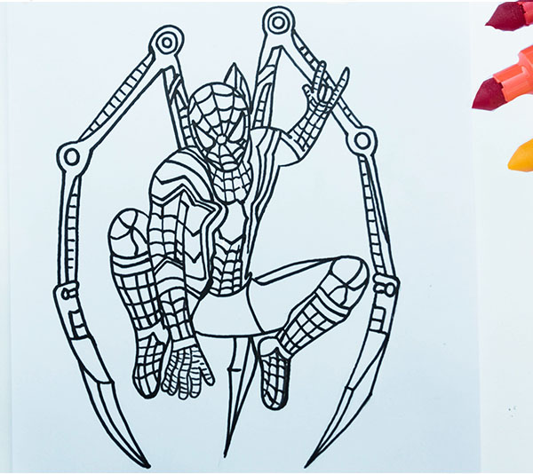 Iron Spiderman Coloring Pages
