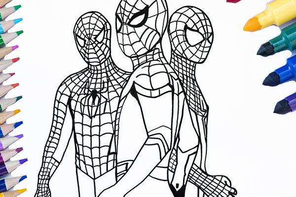 spider man team coloring pages