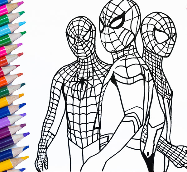 Spider-Man team coloring pages