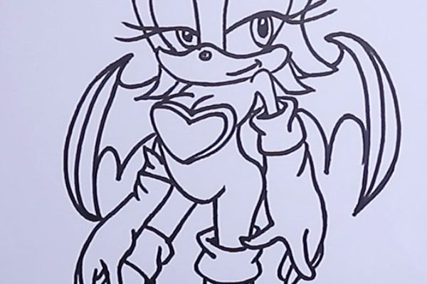 How to draw Rouge the Bat
